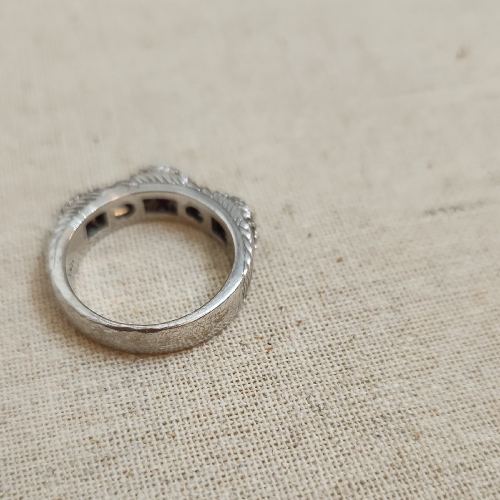 Judith Ripka Silver Ring with Ruby Accents - Picture 3 of 3